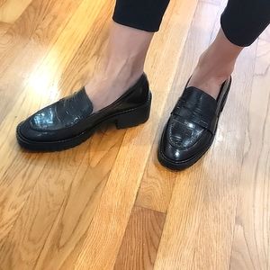 And Other Stories reptile print loafers